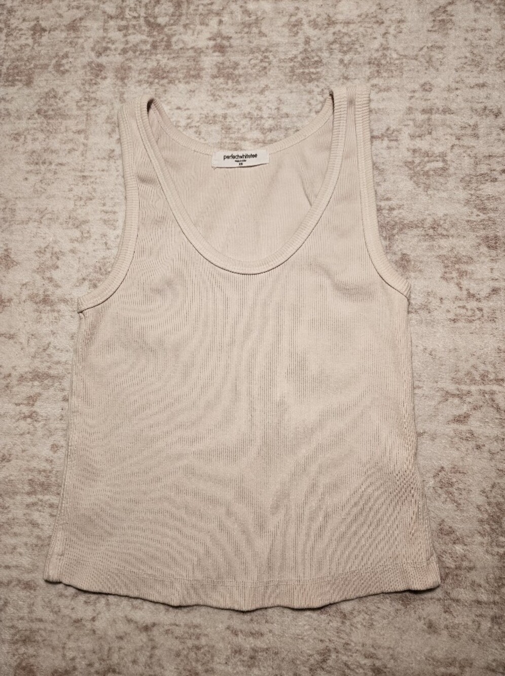 Perfectwhitetee Blondie Ribbed Scoop Neck Tank